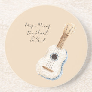 Music Moves the Heart & Soul Guitar Coaster