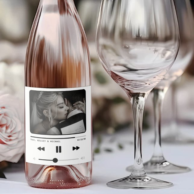 Music MP3 Player Wedding White Sparkling Wine Label (Music MP3 Player Wedding White Sparkling Wine Label
)
