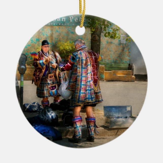 Music - Mummers preperation Ceramic Ornament (Front)