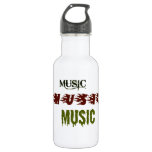 Music Music Music Water Bottle at Zazzle