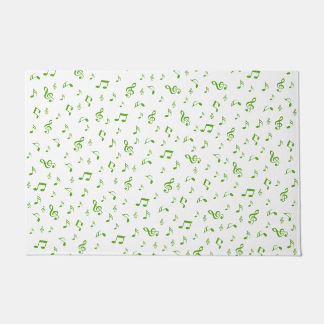 music, musical, note, melody, black, sound, clef, doormat (Front)