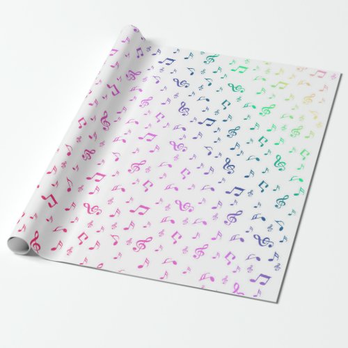 music musical note melody black sound clef wrapping paper