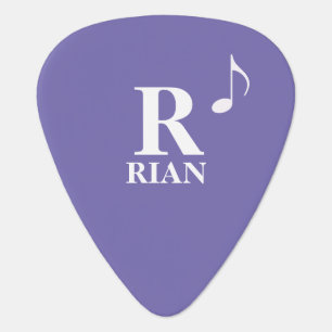 Music musical note with name periwinkle guitar pick