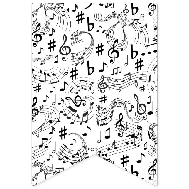 Music, Musical Notes Bunting Flags (First Flag)