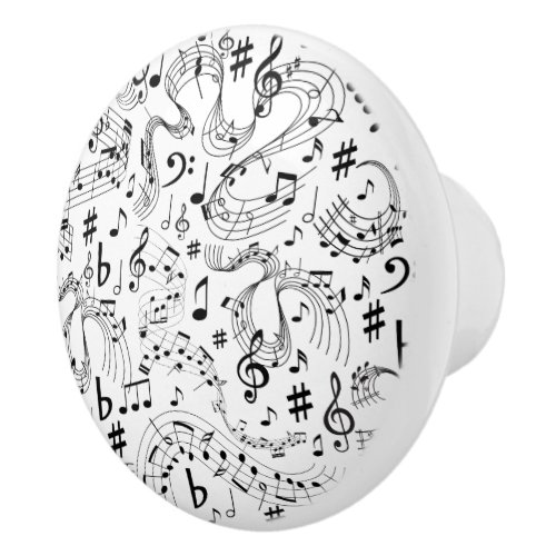 Music Musical Notes Ceramic Knob
