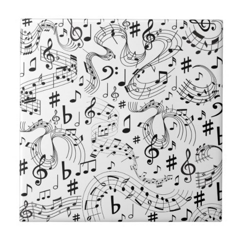 Music Musical Notes Ceramic Tile