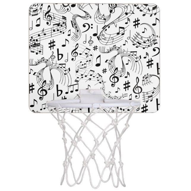 Music, Musical Notes Mini Basketball Hoop (Front)