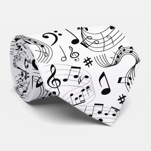 Music Musical Notes Neck Tie