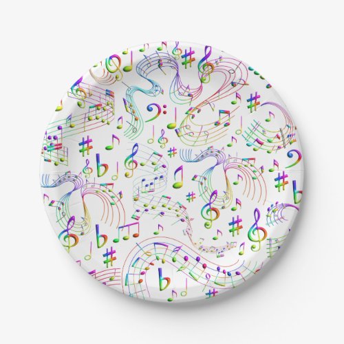 Music Musical Notes Paper Plates