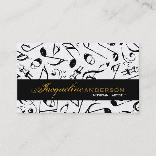 Music Musical Notes Pattern Artist Singing Song Business Cards