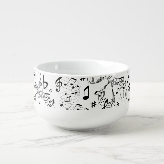 Music, Musical Notes Soup Mug (Front)