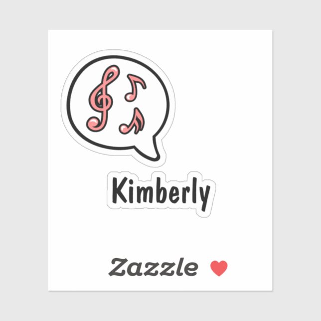 Music Musical Notes Speech Bubble Comic Custom Sticker (Sheet)