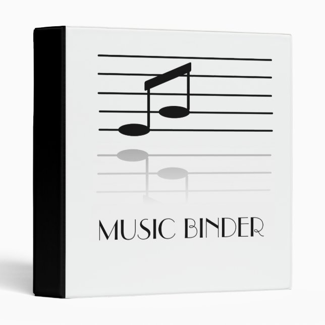 Music Musical Notes Staff Binder (Front/Spine)