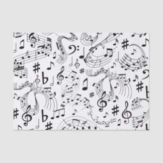 Music, Musical Notes Tissue Paper