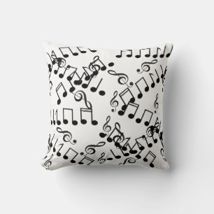 Music Musical Notes Treble Clef Pillow Cushion