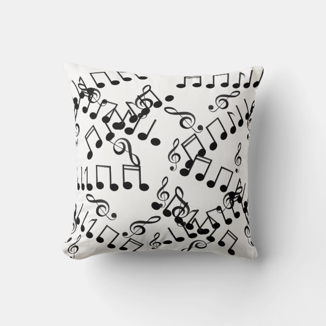 Music Musical Notes Treble Clef Pillow Cushion (Front)