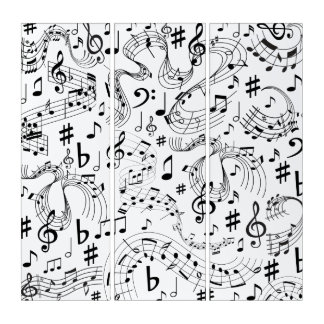 Music, Musical Notes Triptych