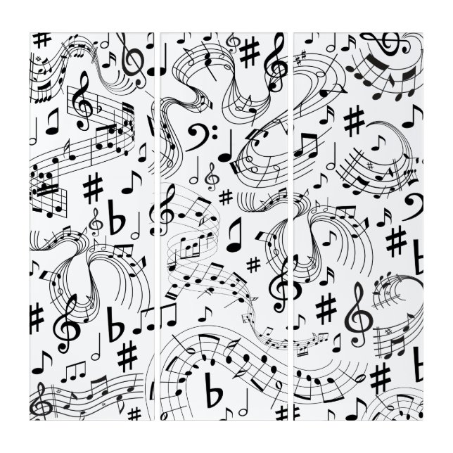 Music, Musical Notes Triptych (Front)