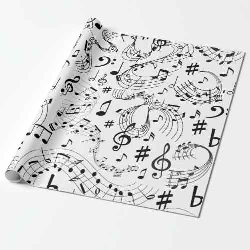 Music Musical Notes Wrapping Paper