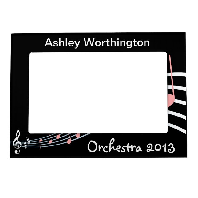Music: Musical Student in Band, Choir, Orchestra Magnetic Photo Frame (Front)