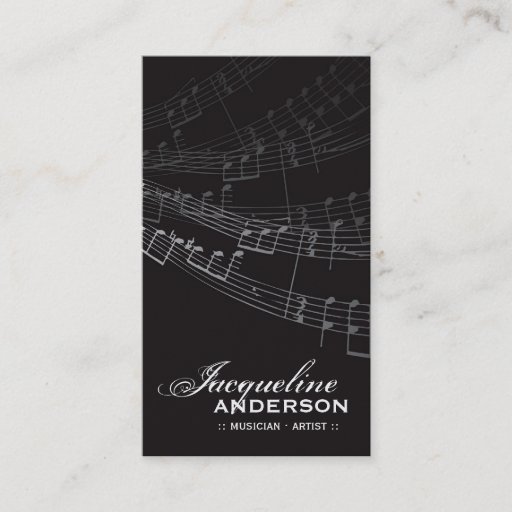Customizable Music Musical Symphony Notes Song Singing Artist Business Card Templates