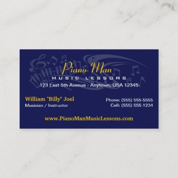 Music / Musician Business Card by coolcards_biz at Zazzle