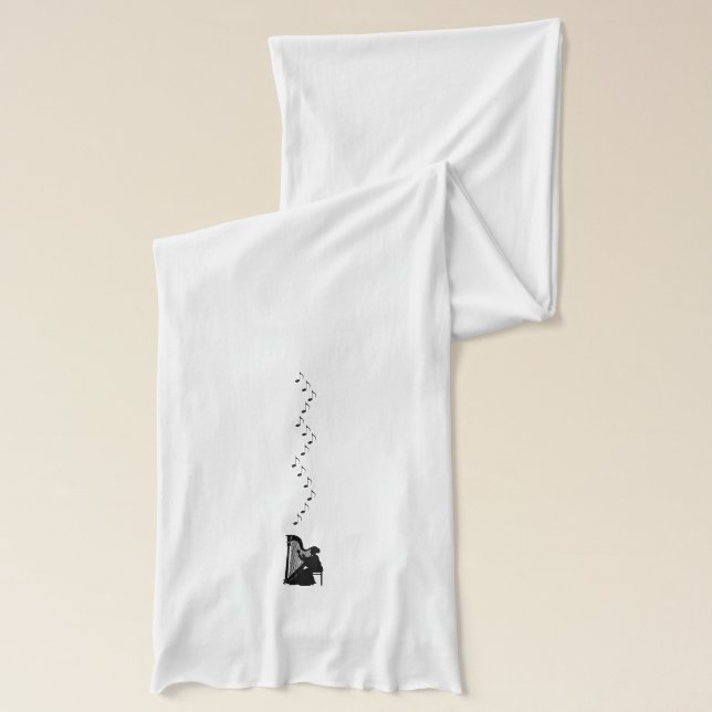 Music Musician Harp Harpist Scarf (Left)