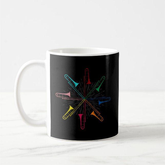 Music Musician Musical Instrut Trombonist Trombone Coffee Mug (Left)