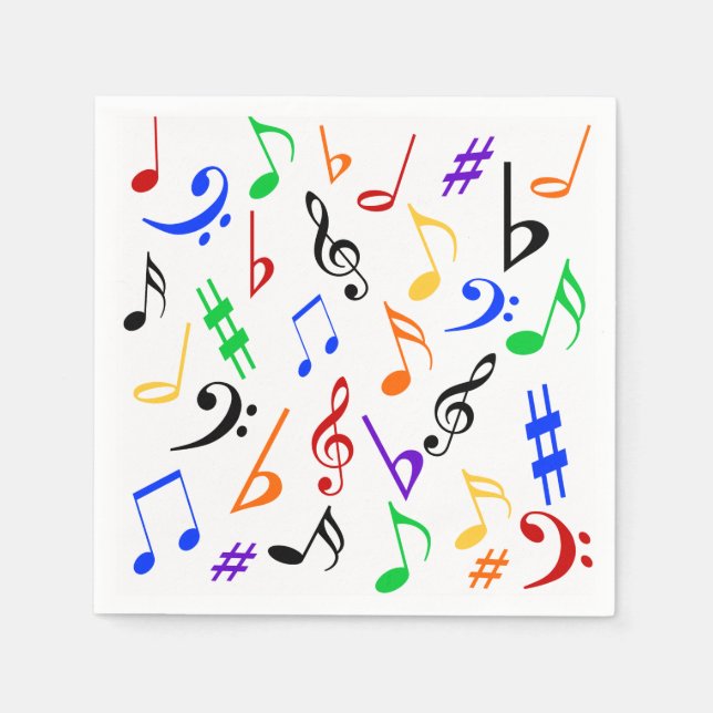Music Napkins - Colorful : 369 (Front)