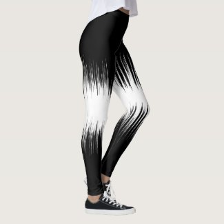 Music noise, tones oscillator, tones, waves BW Leggings