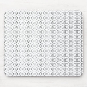 Music Nordic Knit Text ASCII Art Black and White Mouse Pad