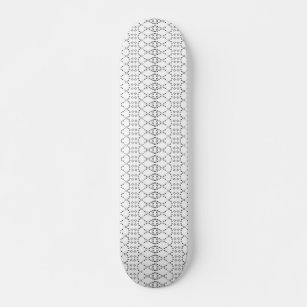 Music Nordic Knit Text ASCII Art Black and White Skateboard Deck