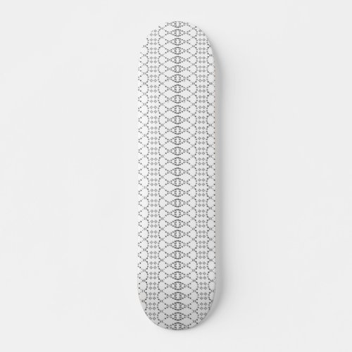 Music Nordic Knit Text ASCII Art Black and White Skateboard Deck