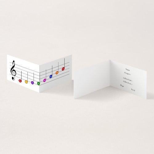 Music Notation Guide for Kids Music Professional Business Card