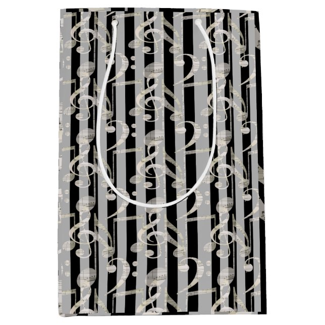 Music Notation Medium Gift Bag (Front)