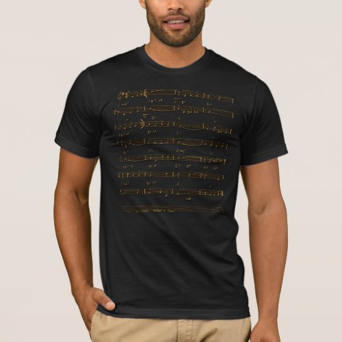 Music Notation Music Lover Black T_Shirt