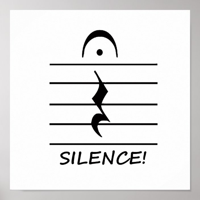 Music Notation Rest with Silence Poster