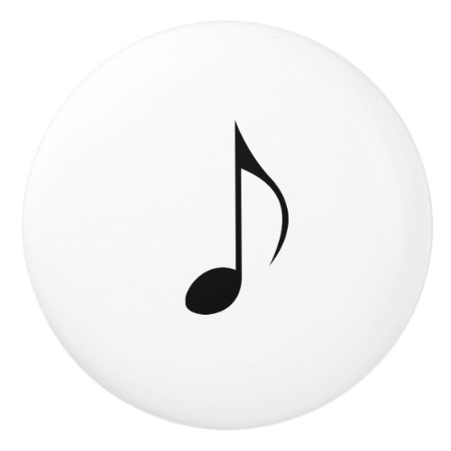Music notation single eighth note or quaver ceramic knob