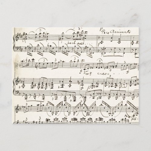 Music Notation Vintage Sheet Music  Postcard