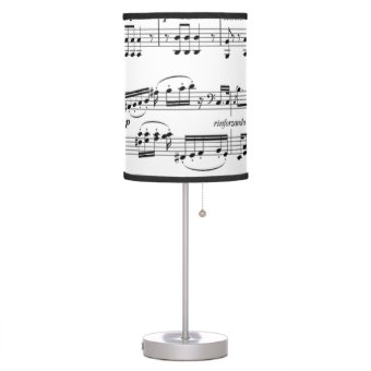 music notations table lamp | Zazzle