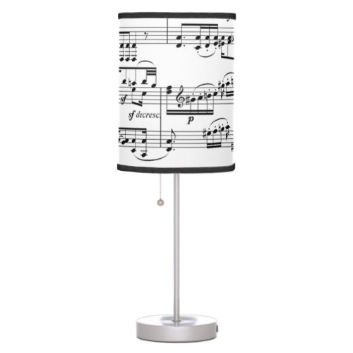 music notations table lamp