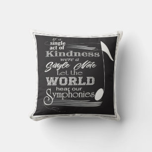 Music note 16x16 pillow