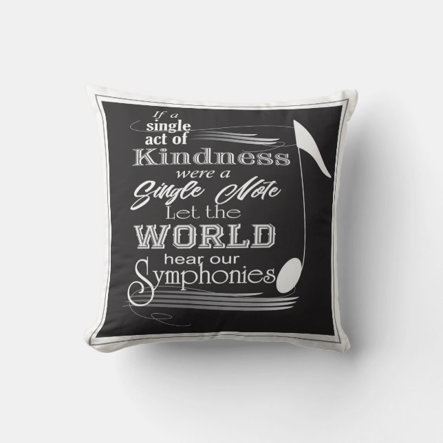 Music note 16x16 pillow (Front)