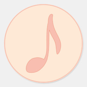 Music. Note A. Musician Gift Classic Round Sticker