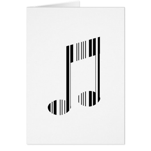 MUSIC NOTE BAR CODE Musical Barcode Pattern Cards (Front)