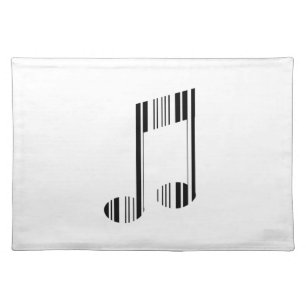 MUSIC NOTE BAR CODE Musical Barcode Pattern Cloth Placemat