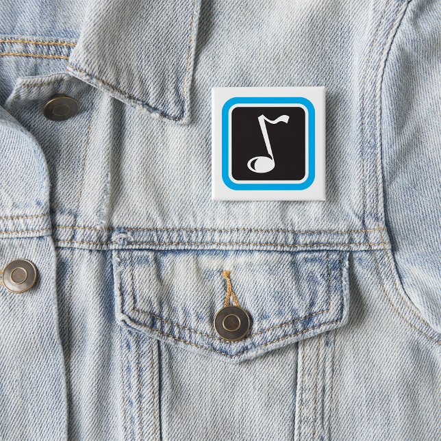 Music Note Bold Minimalist Musical Symbol  Button (Creator Uploaded)