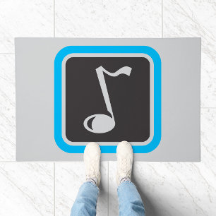 Music Note Bold Minimalist Musical Symbol Doormat