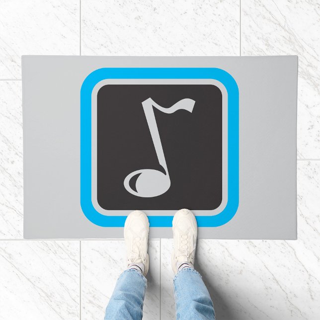 Music Note Bold Minimalist Musical Symbol  Doormat (Creator Uploaded)