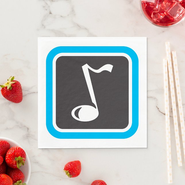 Music Note Bold Minimalist Musical Symbol  Napkins (Creator Uploaded)